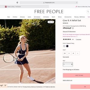 NWT Free People Movement Give It a Whirl Dress